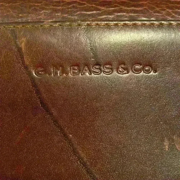 Vintage G.H. Bass & Co. Brown Leather Crossbody Bag 90s Y2K Classic Academia - Picture 11 of 16